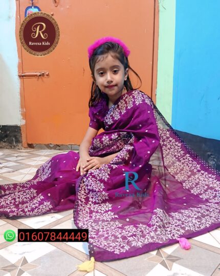 সুতি টিস্যু কাপড় বেবি রেডিশাড়ি