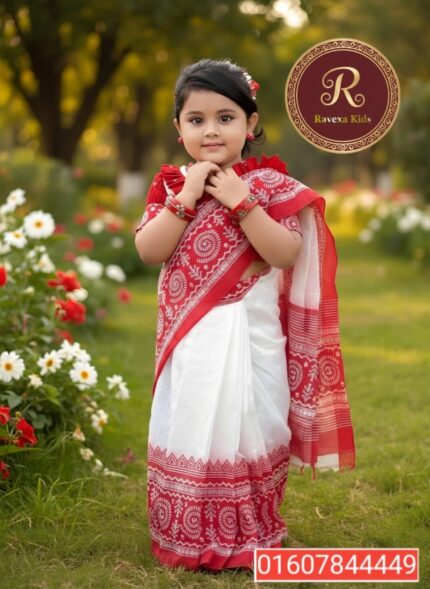 👗 Attractive ready-to-wear saree set for a little princess – Code S02