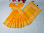 Baby ready saree yellow 360 - Image 2