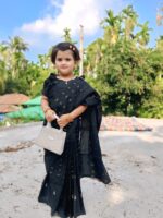 বেবি লেহেঙ্গা সিস্টেম রেডি শাড়ি ঢাকাইয়া জামদানি শাড়ি cod 008 - Image 2