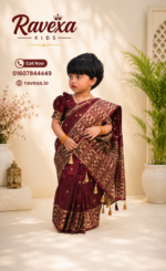 Baby Ready Lehenga Saree Japanese Silk meron 009 - Image 2
