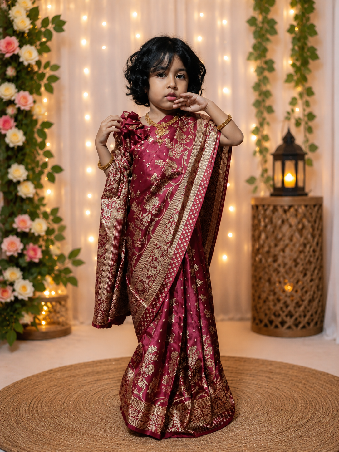 ChatGPT Image Jul 15, 2026, 09_46_03 PM Baby Ready Lehenga Saree Japanese Silk meron 2000 - Image 1