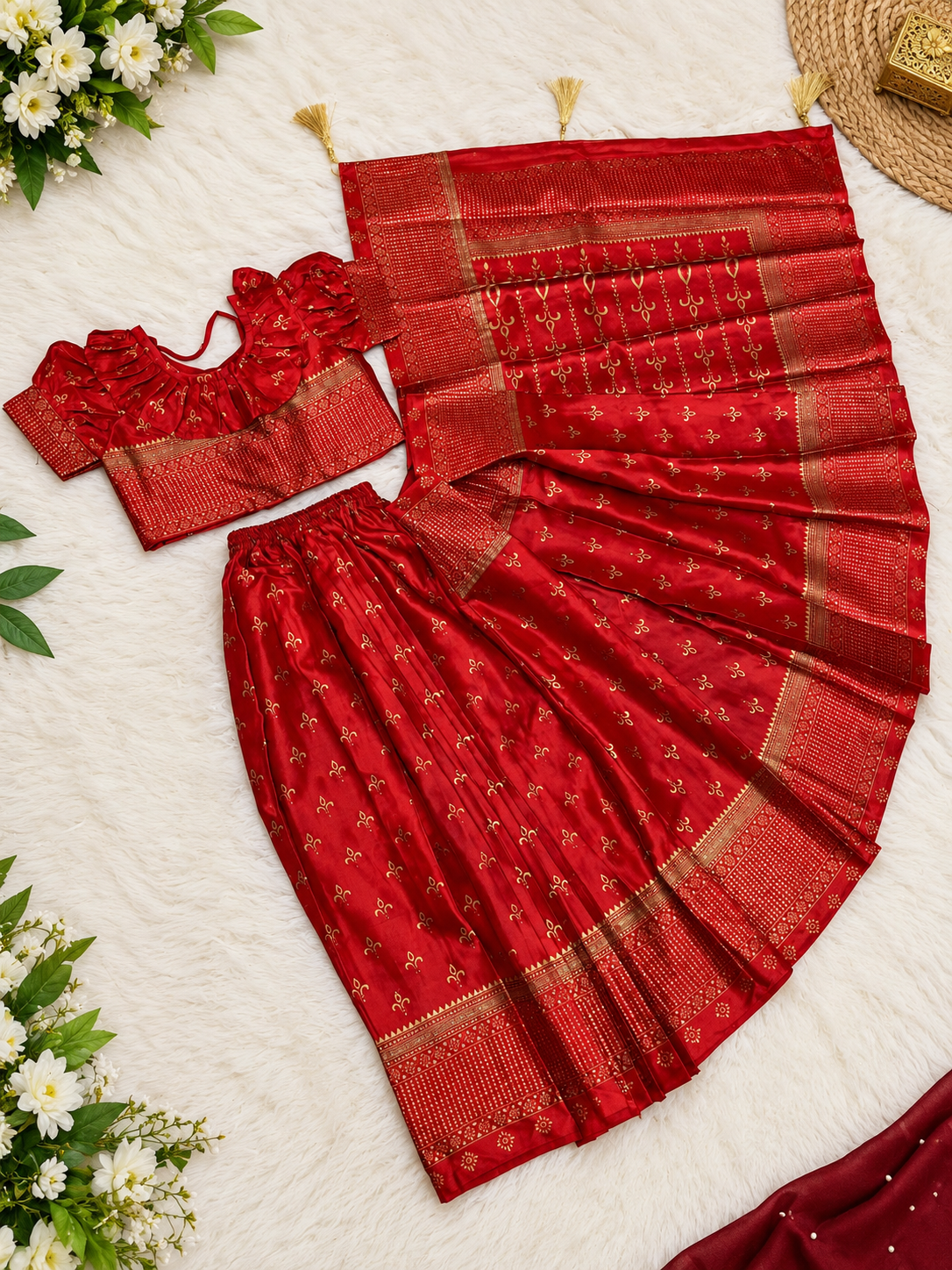 ChatGPT Image Sep 6, 2026, 08_40_33 PM Baby Ready Lehenga Saree Japanese Silk meron 005 - Image 1