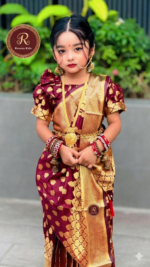 baby redi bota Katan Saree maroon code 800