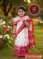 👗 ছোট্ট রাজকন্যার জন্য আকর্ষণীয় রেডি শাড়ি সেট code S01 - Image 2
