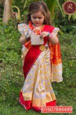 baby rady Katan Saree Cream color cod 1012 - Image 2