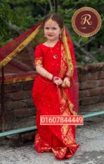দোপাট্টা ওড়না সহ ঢাকাইয়া জামদানি লেহেঙ্গা সিস্টেম বেবি রেডি শাড়ি  cod 10101 - Image 3
