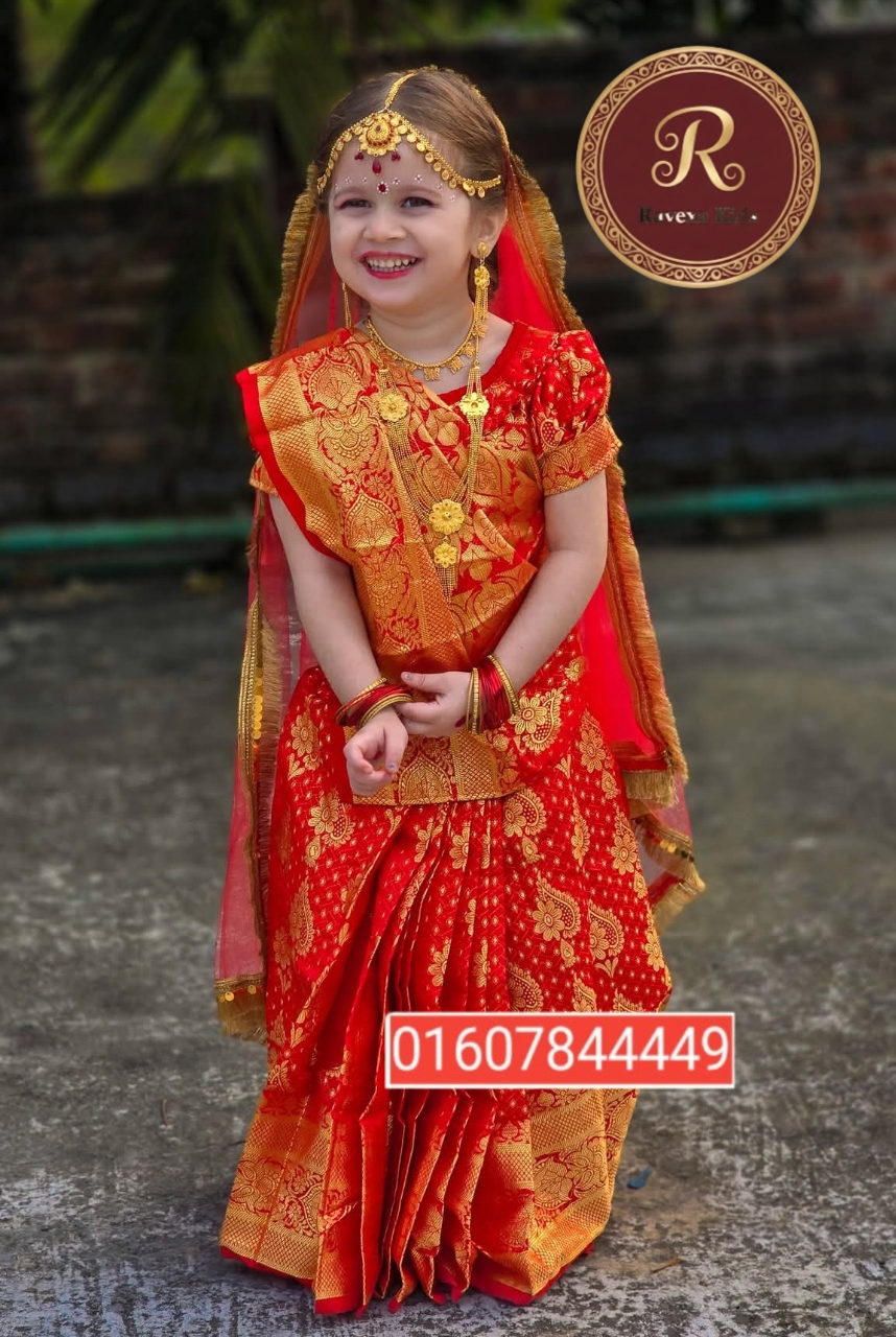 20260515_041005 baby ready Banarasi Katan Saree with Dupatta cod 200 - Image 1