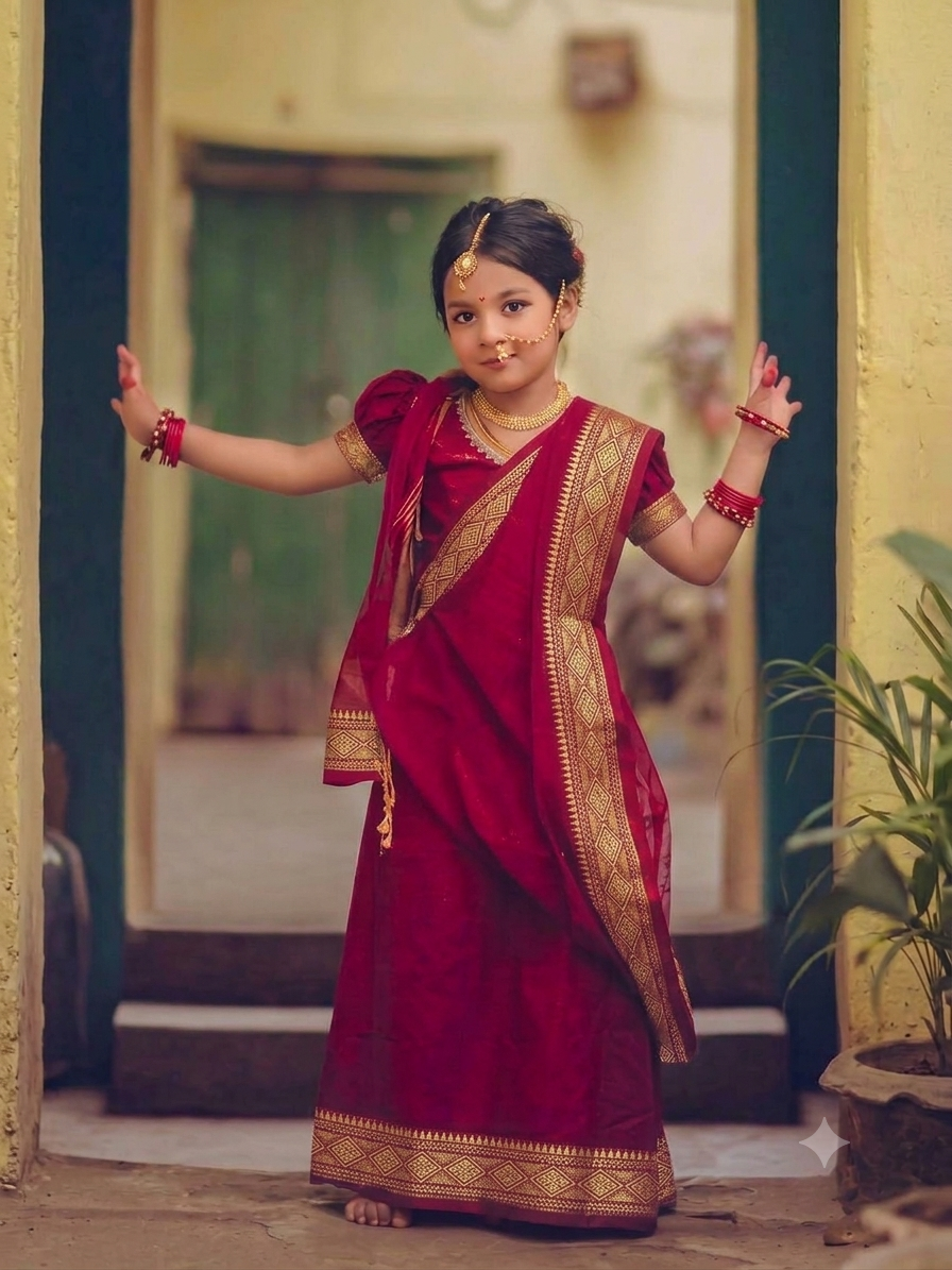 Gemini_Generated_Image_aneurraneurraneu (1) Ready-to-wear Tangail Jamdani saree - Image 1