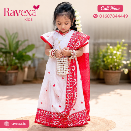 👗 Attractive ready-to-wear saree set for a little princess – Code S03